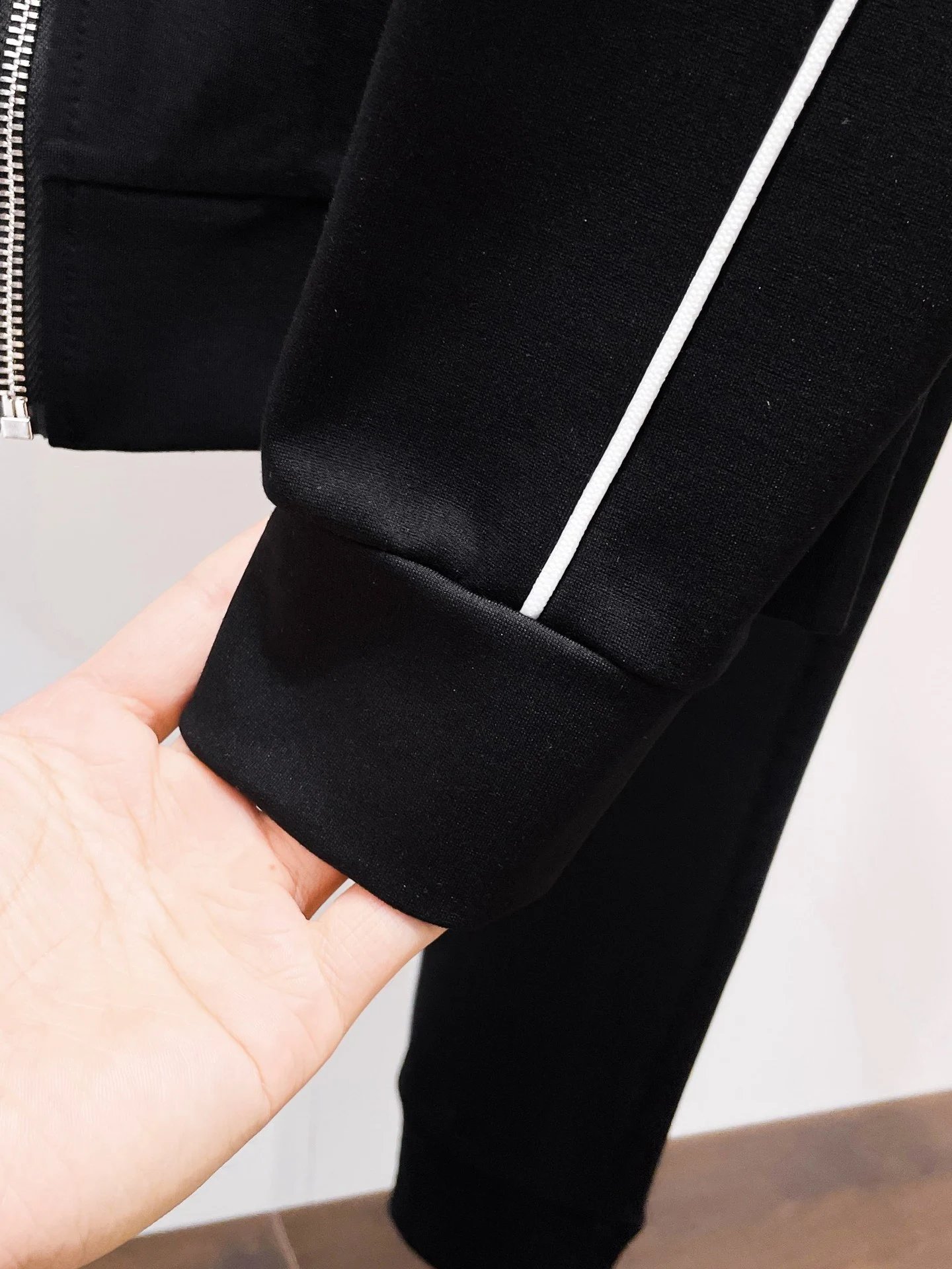 Prada Re-Nylon Hooded Zip-Up Tracksuit Black - 5