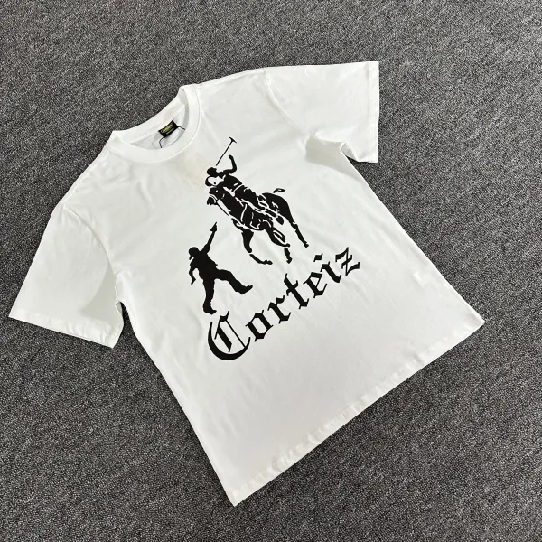 Corteiz Polo Player T-Shirt White - 1