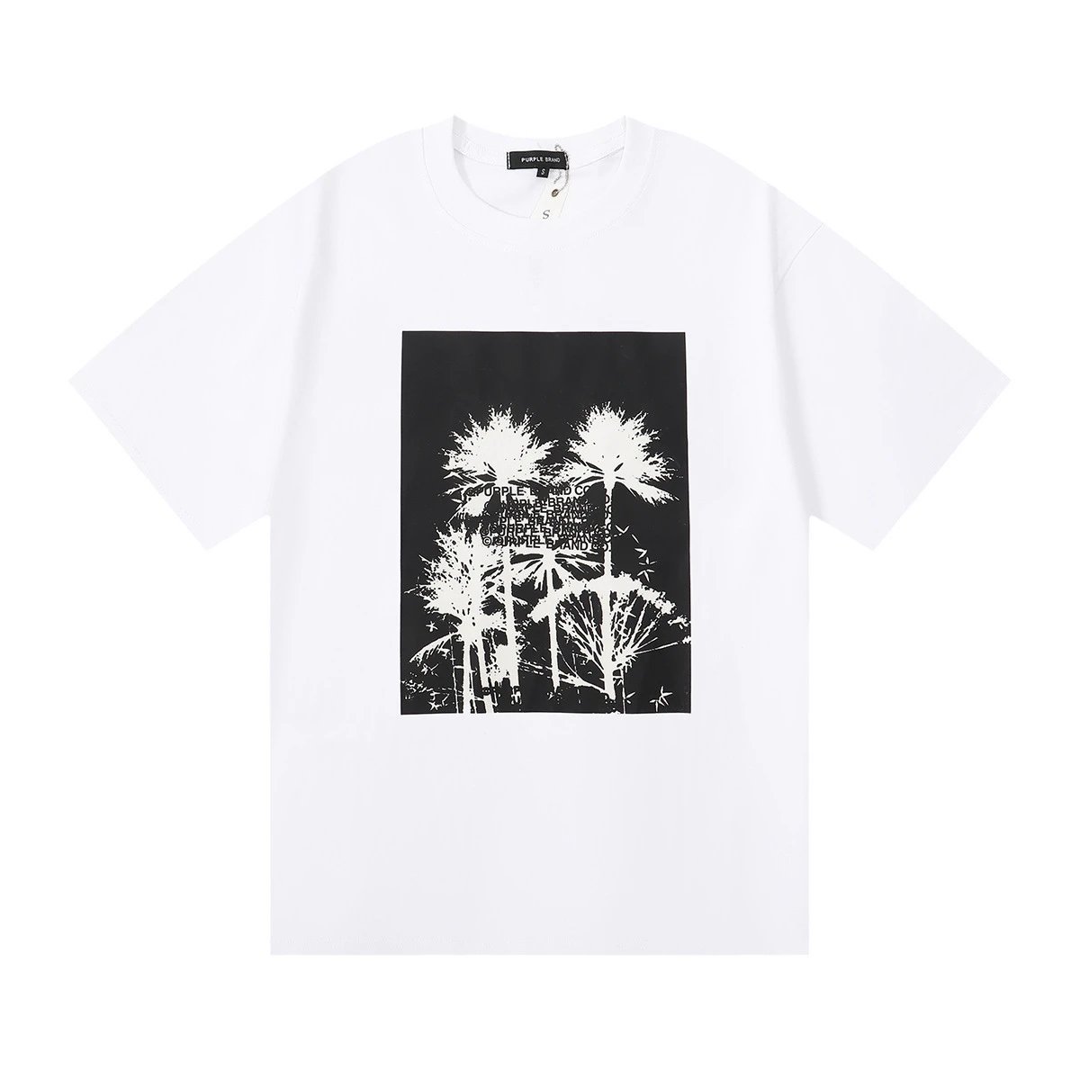 Purple Brand Purple Crowd Print Black T-Shirt - 4