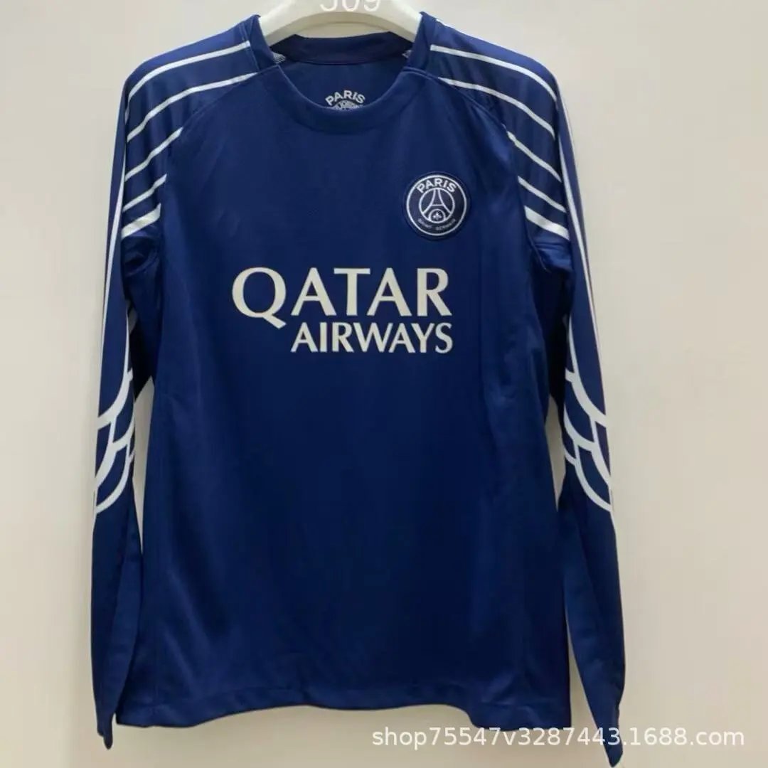 Real Madrid Training Jersey Navy with Emirates Sponsorship Long-Sleeve - 27