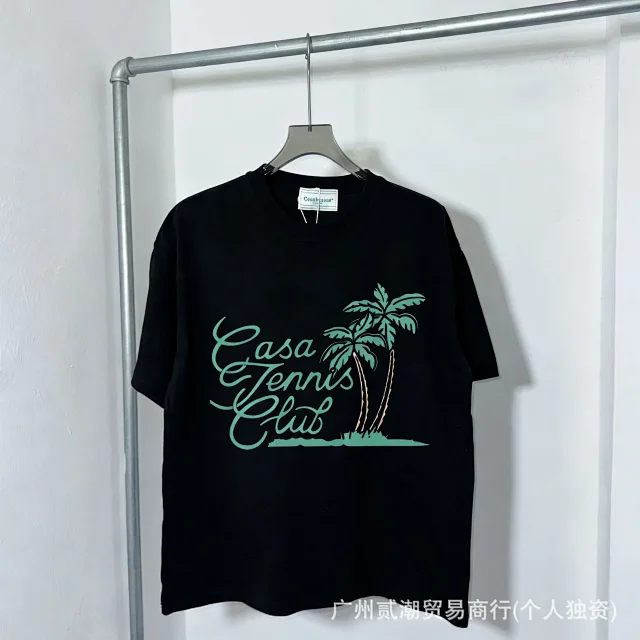 Casablanca T-Shirts Graphic-Print Crewneck product detail image 3