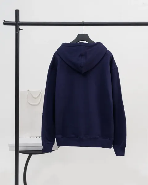 Design Minimalist Apple Logo Hoodie Gray - 16
