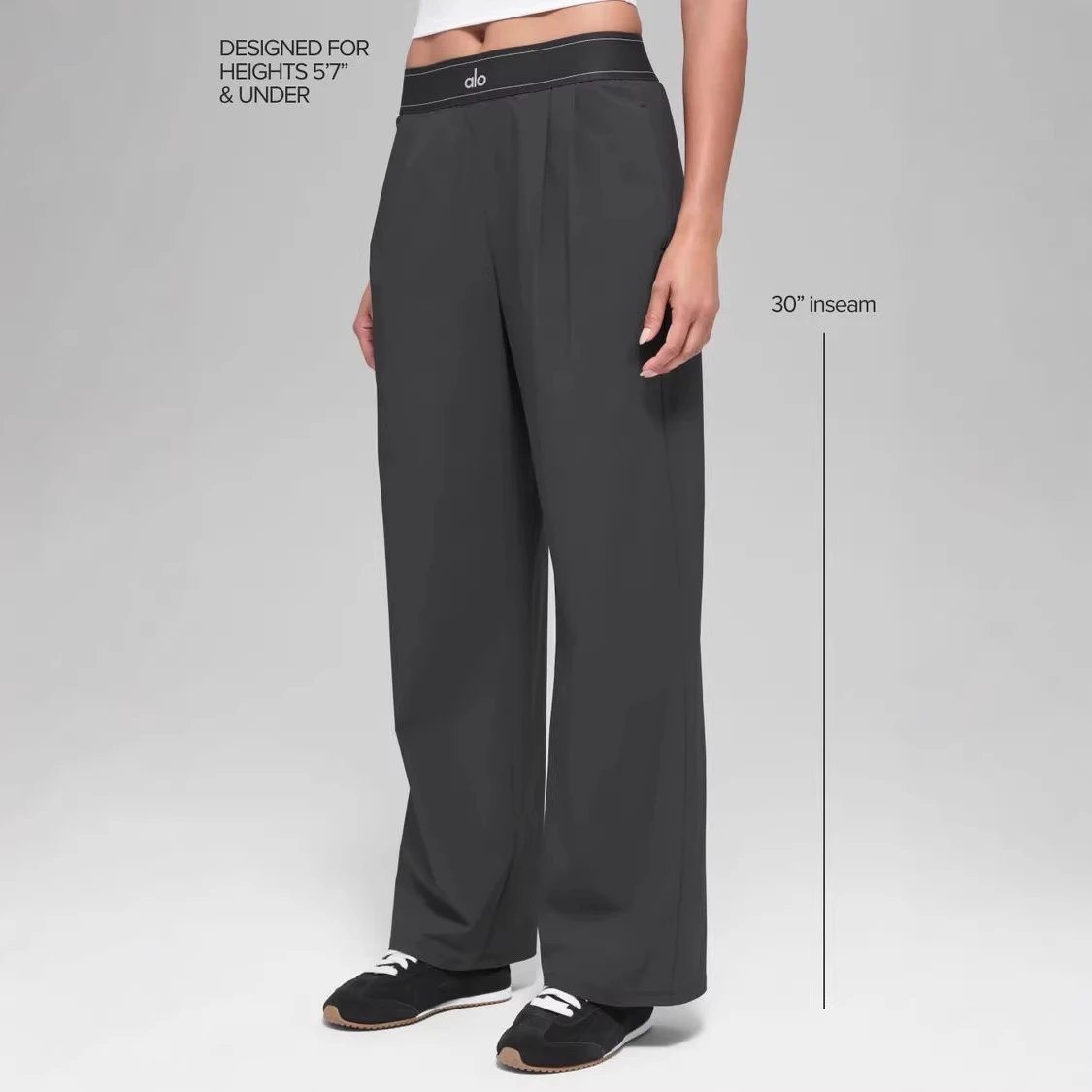 Design Wide-Leg Flowy Pants Black - 5