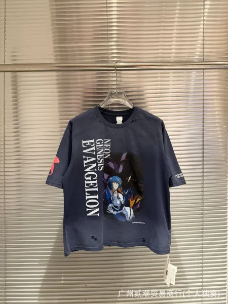 Design Neon Genesis Evangelion x Proto:Inde T-Shirt Navy T-Shirts - 1