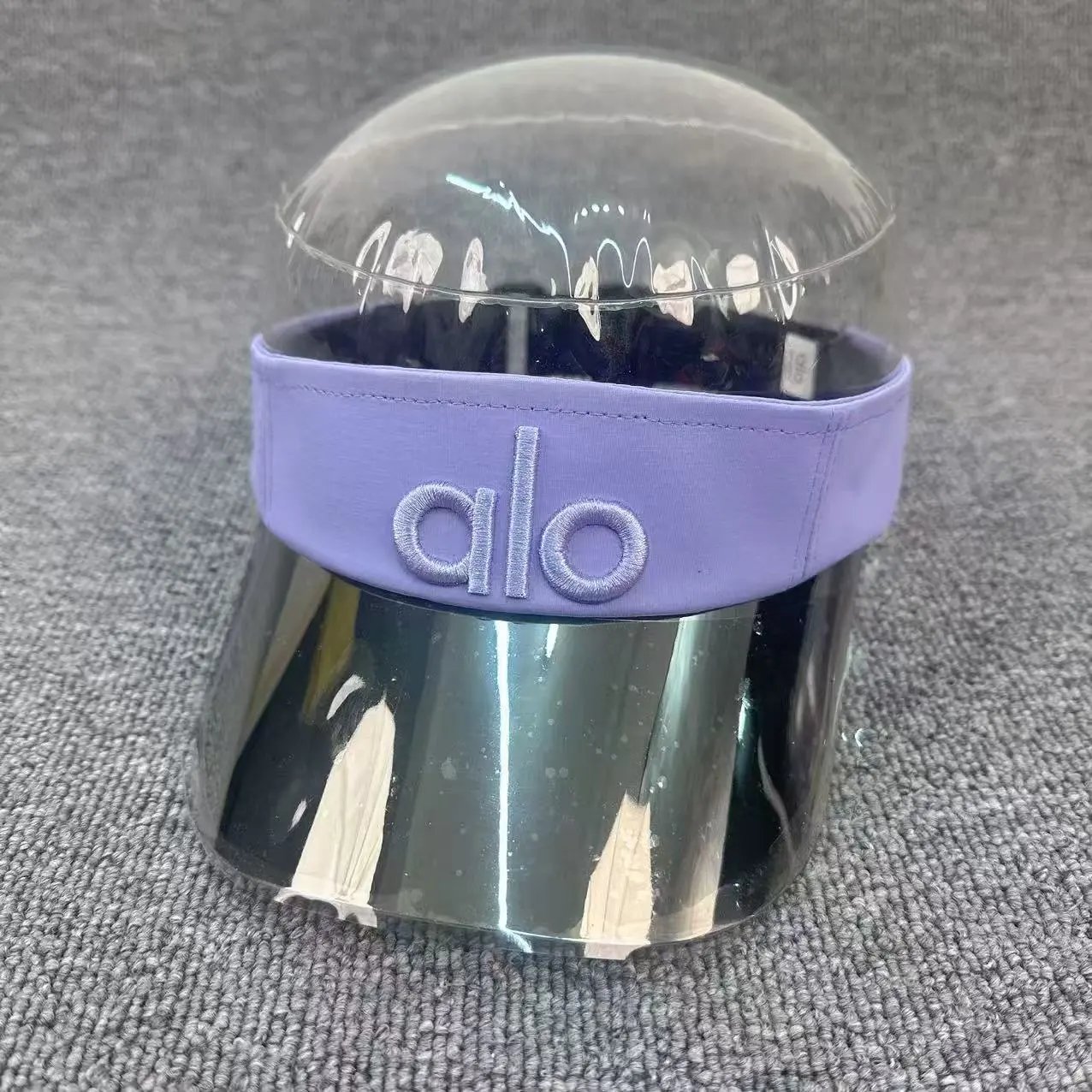 Alo Visor Cap White Silver Reflective Sun Visor Hats - 10