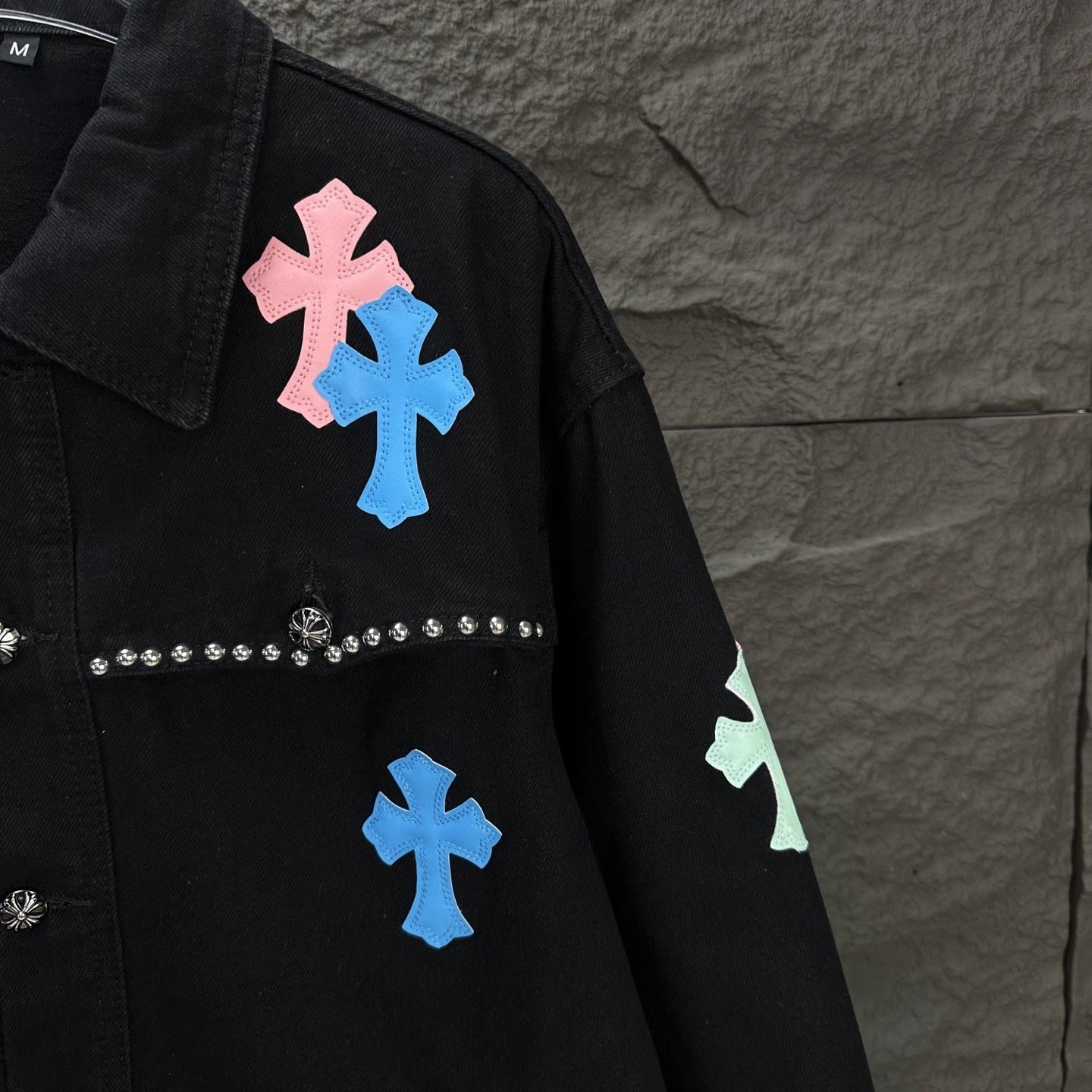Chrome Hearts Cross Patch Denim Jacket Black - 11