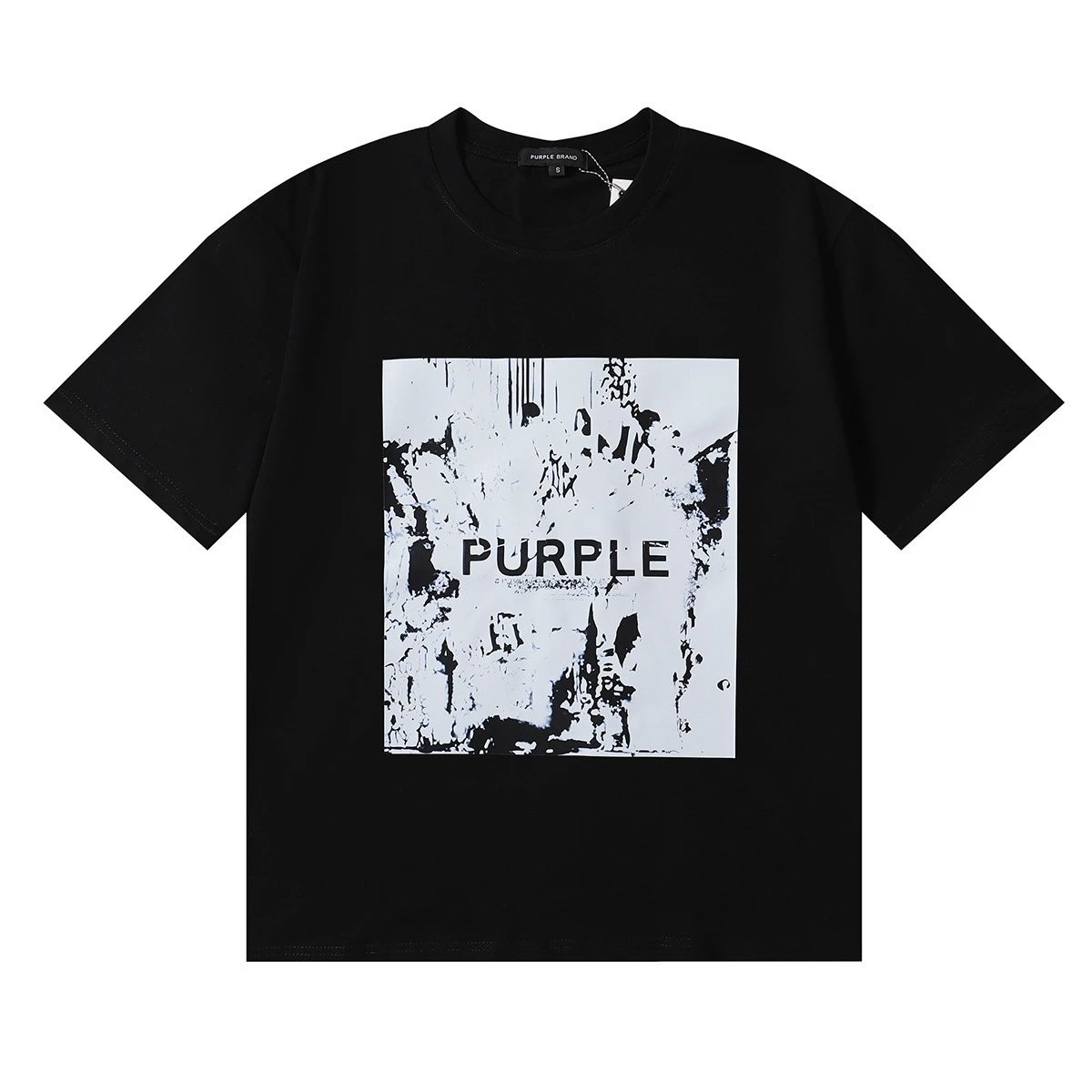Purple Brand Purple Crowd Print Black T-Shirt - 13