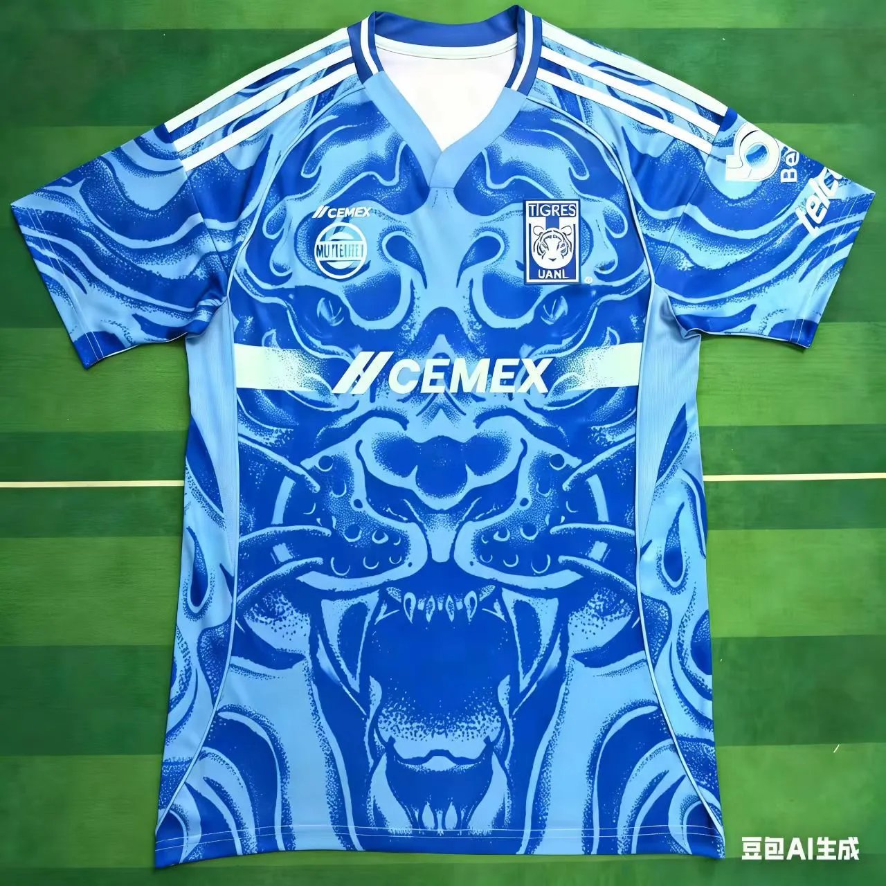 Olympique de Marseille Third Jersey Black and Sky Blue - 6