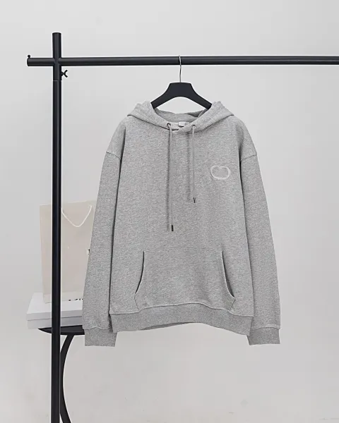 Design Minimalist Apple Logo Hoodie Gray - 13