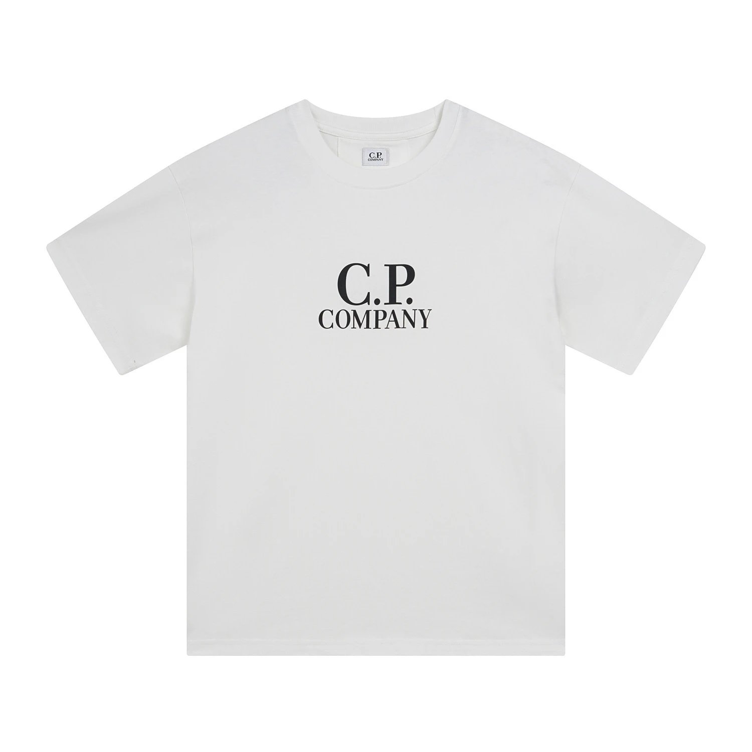 C.P. Company T-Shirts Logo Print Crewneck Short-Sleeve T-Shirt — 218 white