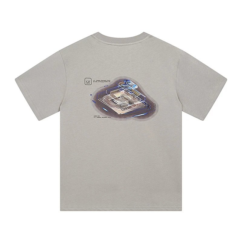 Design Minimal Logo T-Shirt in White, Gray, and Black - 8