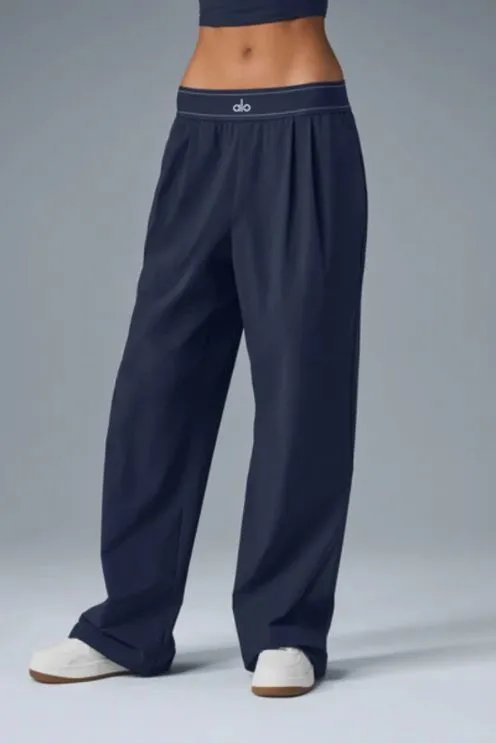 Alo Wide-Leg Lounge Pants Navy - 1