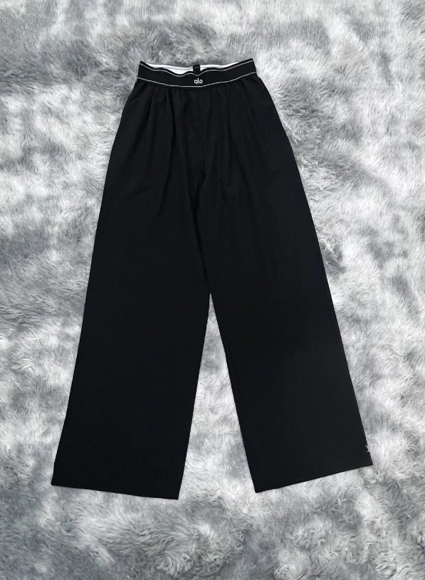 Design Wide-Leg Flowy Pants Black - 12