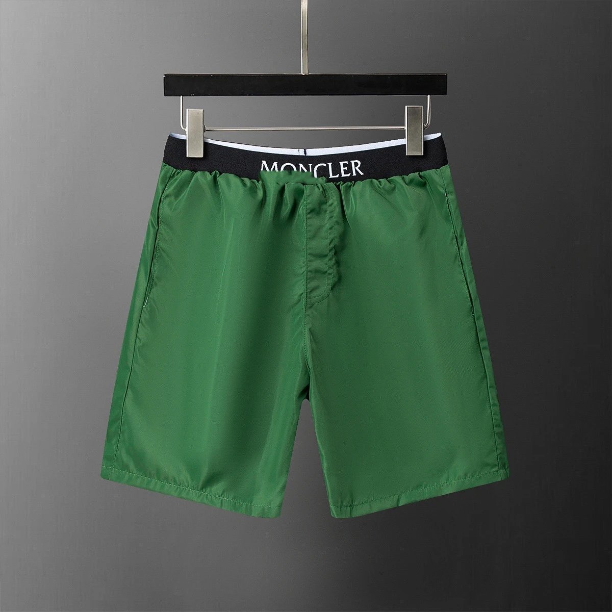 Moncler Green Nylon Shorts - 1