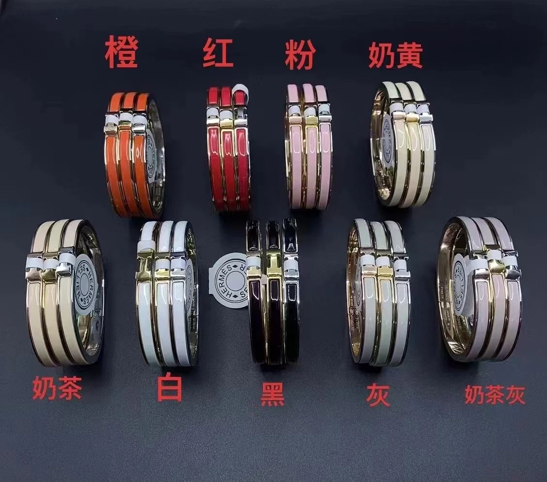 Hermès Clic Clac H Bracelet Multicolor Enamel Bangle Jewelry - 5