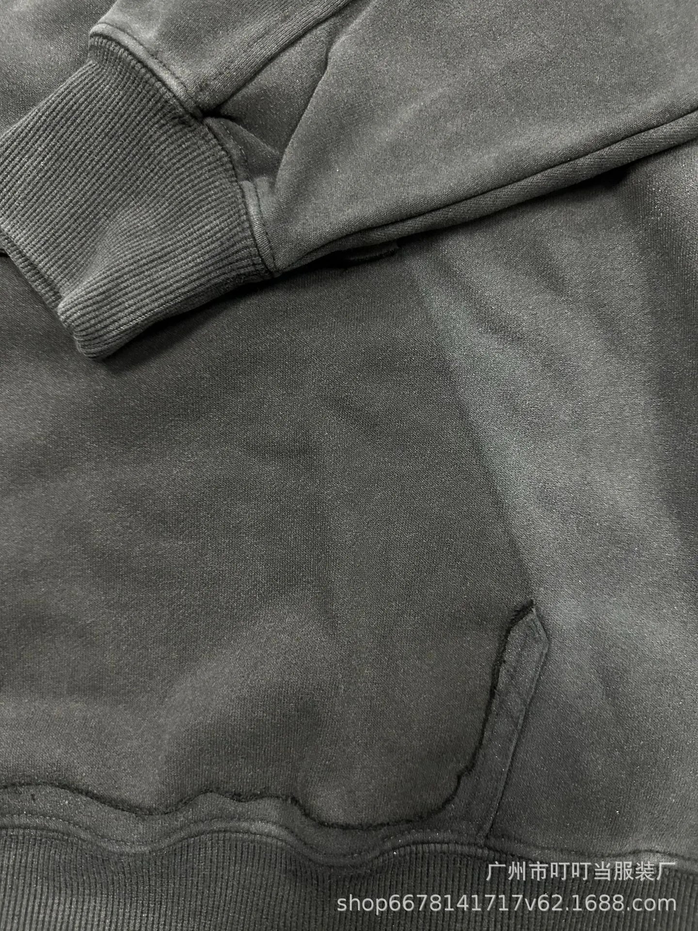 Balenciaga Graphic Print Oversized Hoodie Black - 23