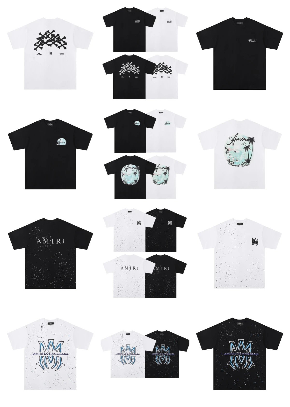 Amiri Ornate Script Logo White T-Shirt - 6