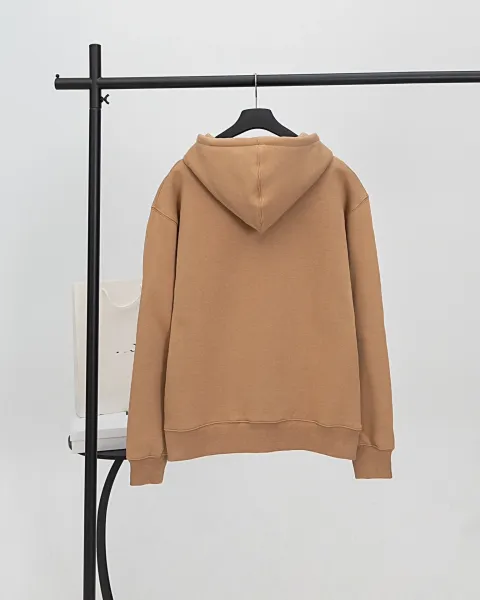 Design Minimalist Apple Logo Hoodie Gray - 22