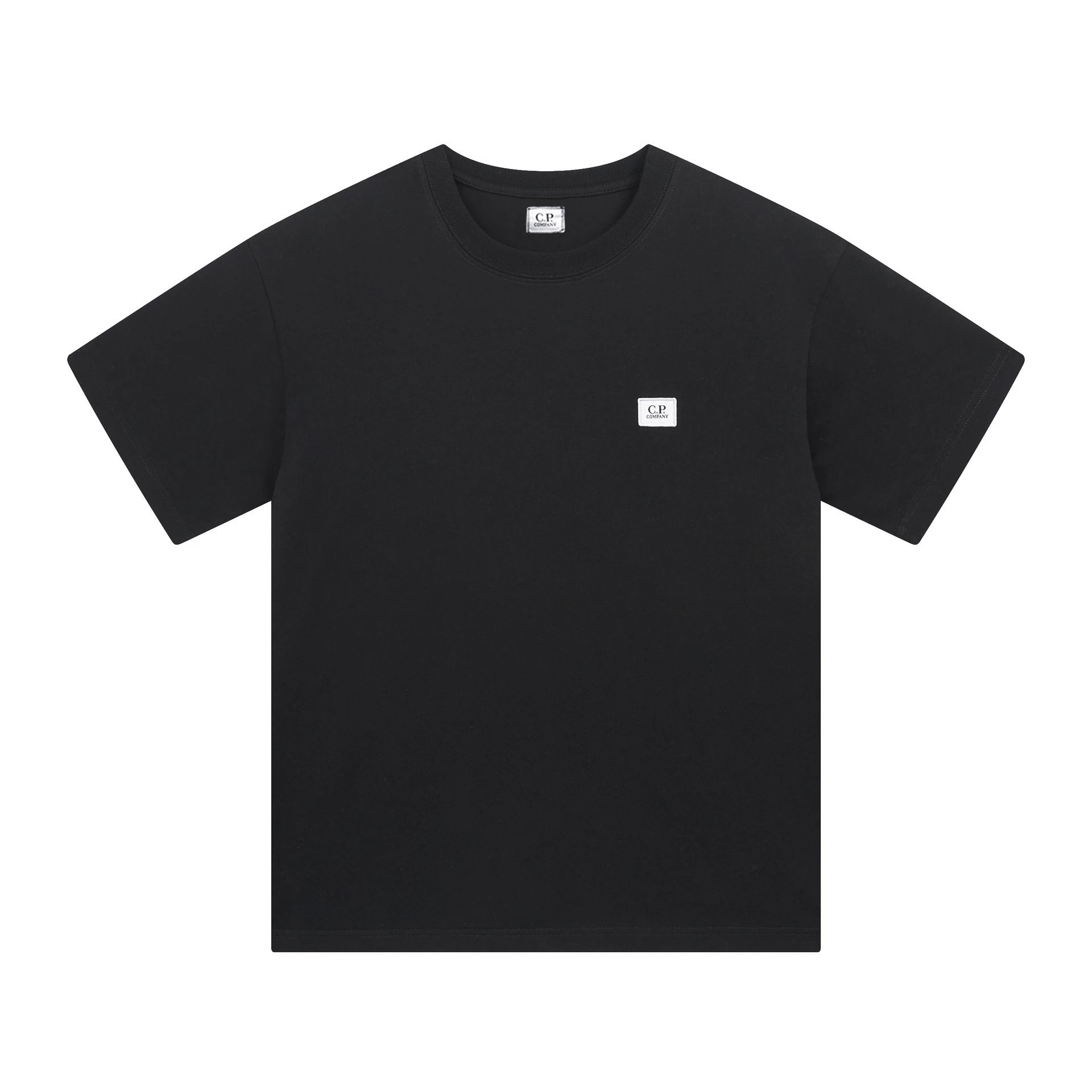 C.P. Company T-Shirts Logo Print Crewneck Short-Sleeve T-Shirt — 220 black