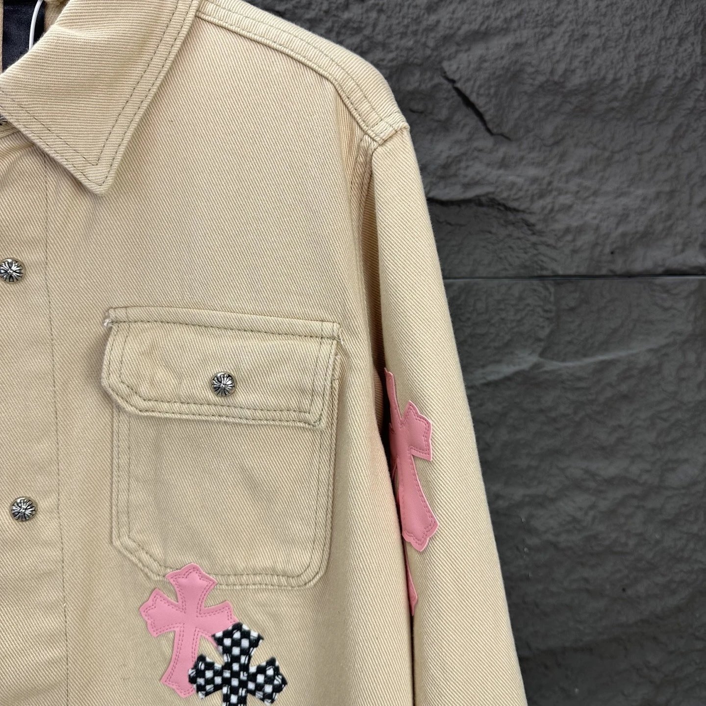 Chrome Hearts Cross Patch Denim Jacket Black - 16