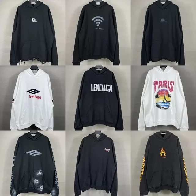 Unbranded Hoodies & Sweatshirts Oversized pullover with graphic prints and kangaroo pockets product detail image 6