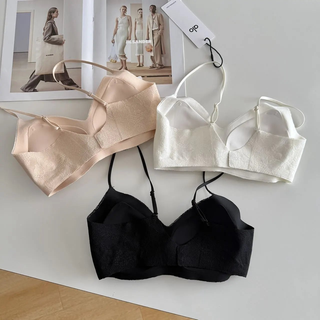 Alo Yoga Mesh Bralette Black Underwear - 3