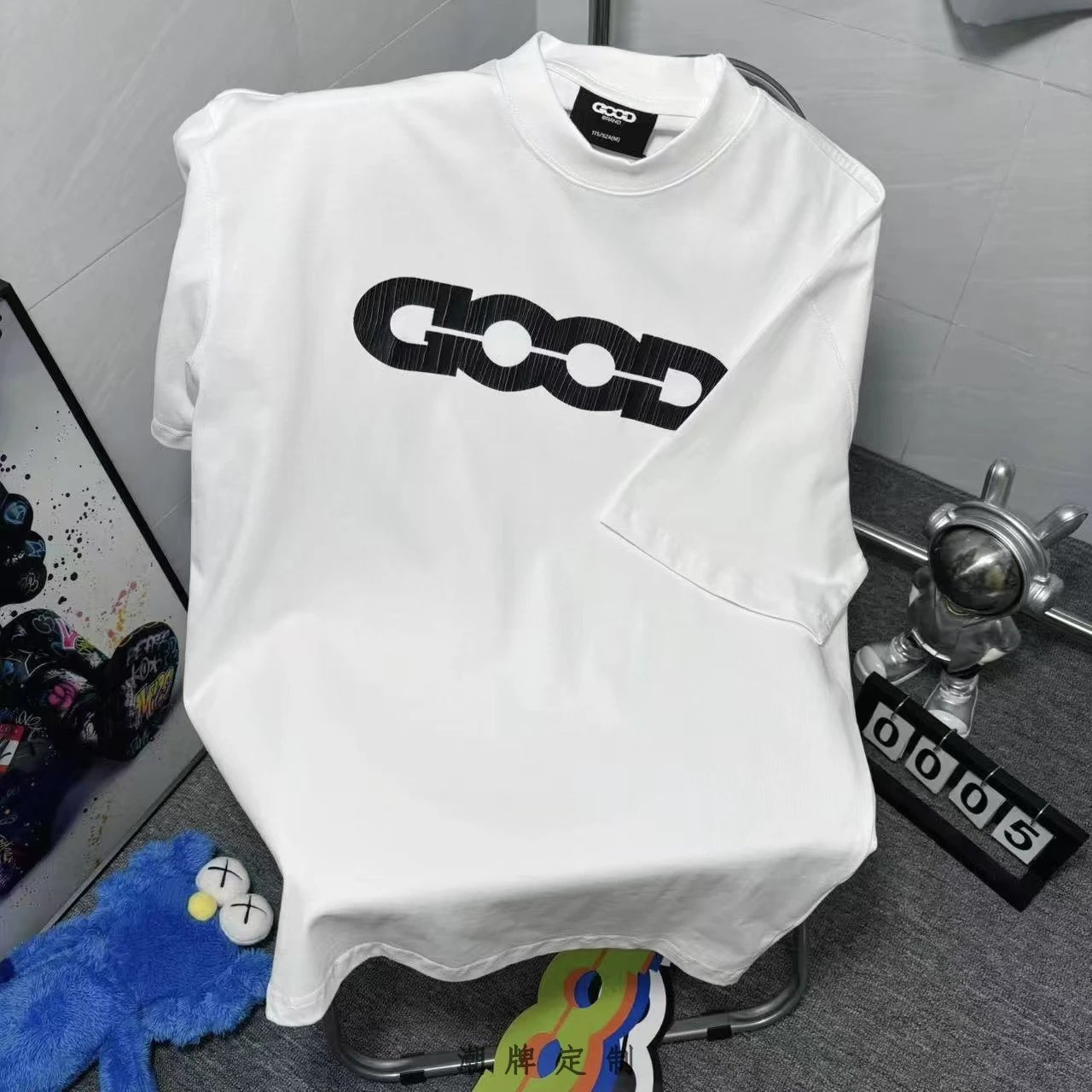 Design Abstract Chain Hoodie White - 15