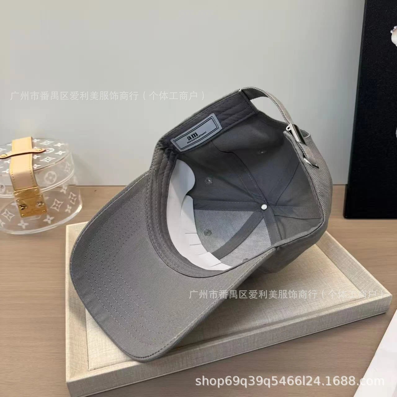 Alexander McQueen AM Logo Beige Baseball Cap - 20