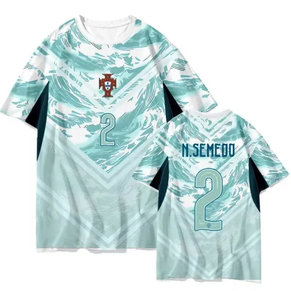 Portugal National Team N. Semedo #2 Jersey T-Shirt Multicolor - 1
