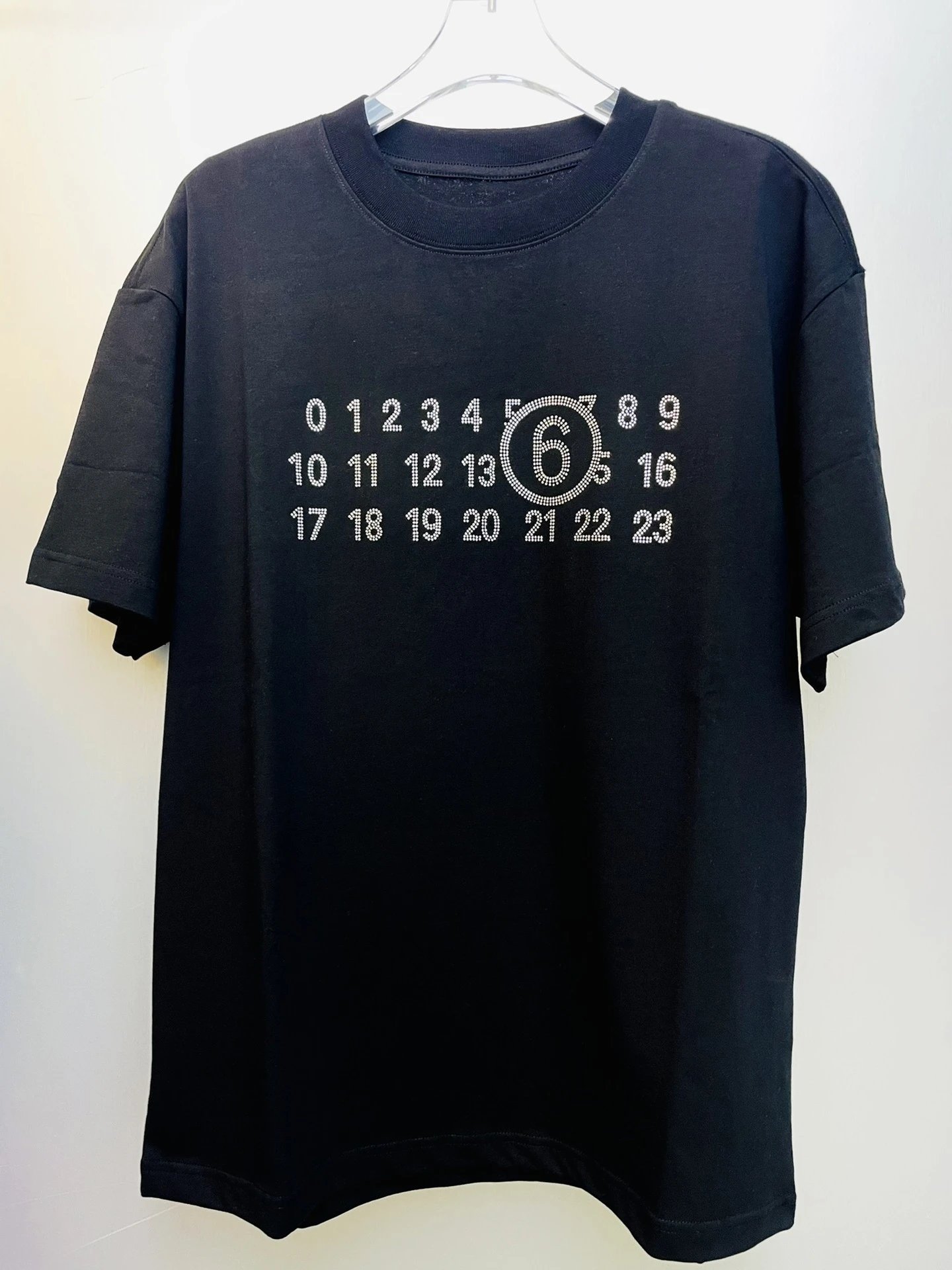 Design Kitten Clock Print Black T-Shirt - 23