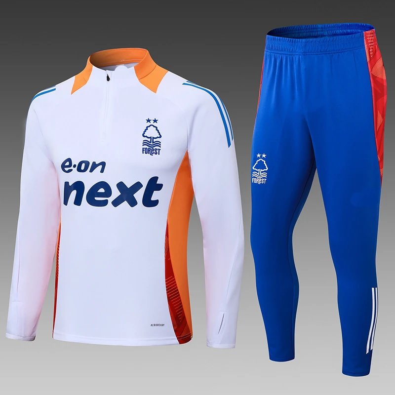 Juventus Training Tracksuit Navy Blue with Orange and Light Blue Accents - 6