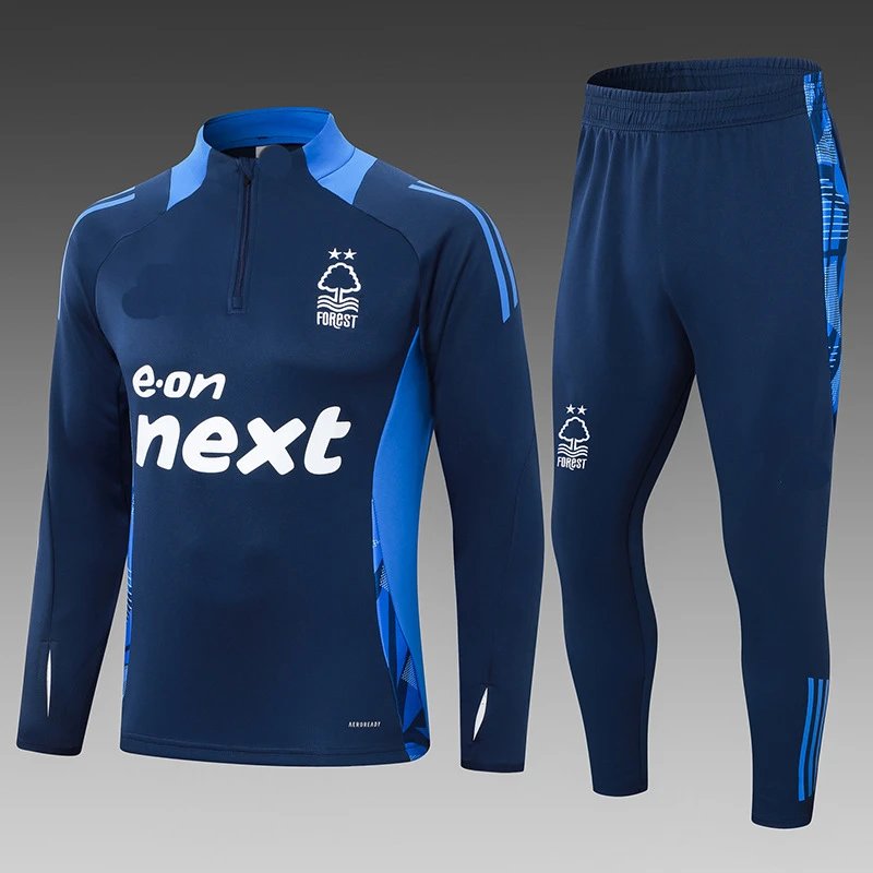Juventus Training Tracksuit Navy Blue with Orange and Light Blue Accents - 12