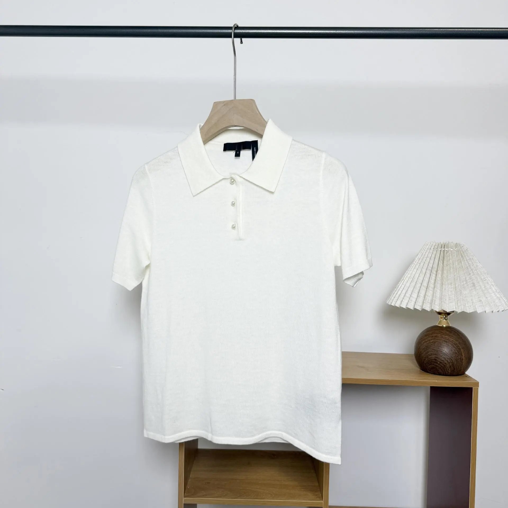 Design Knit Polo Shirt Beige Polo - 7