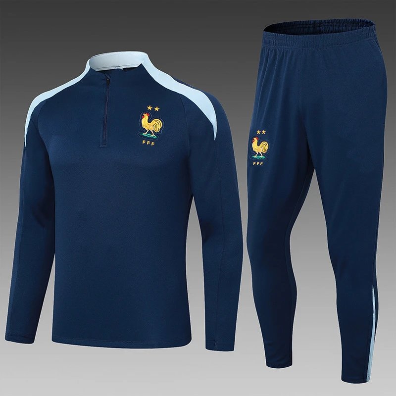 Juventus Training Tracksuit Navy Blue with Orange and Light Blue Accents - 21