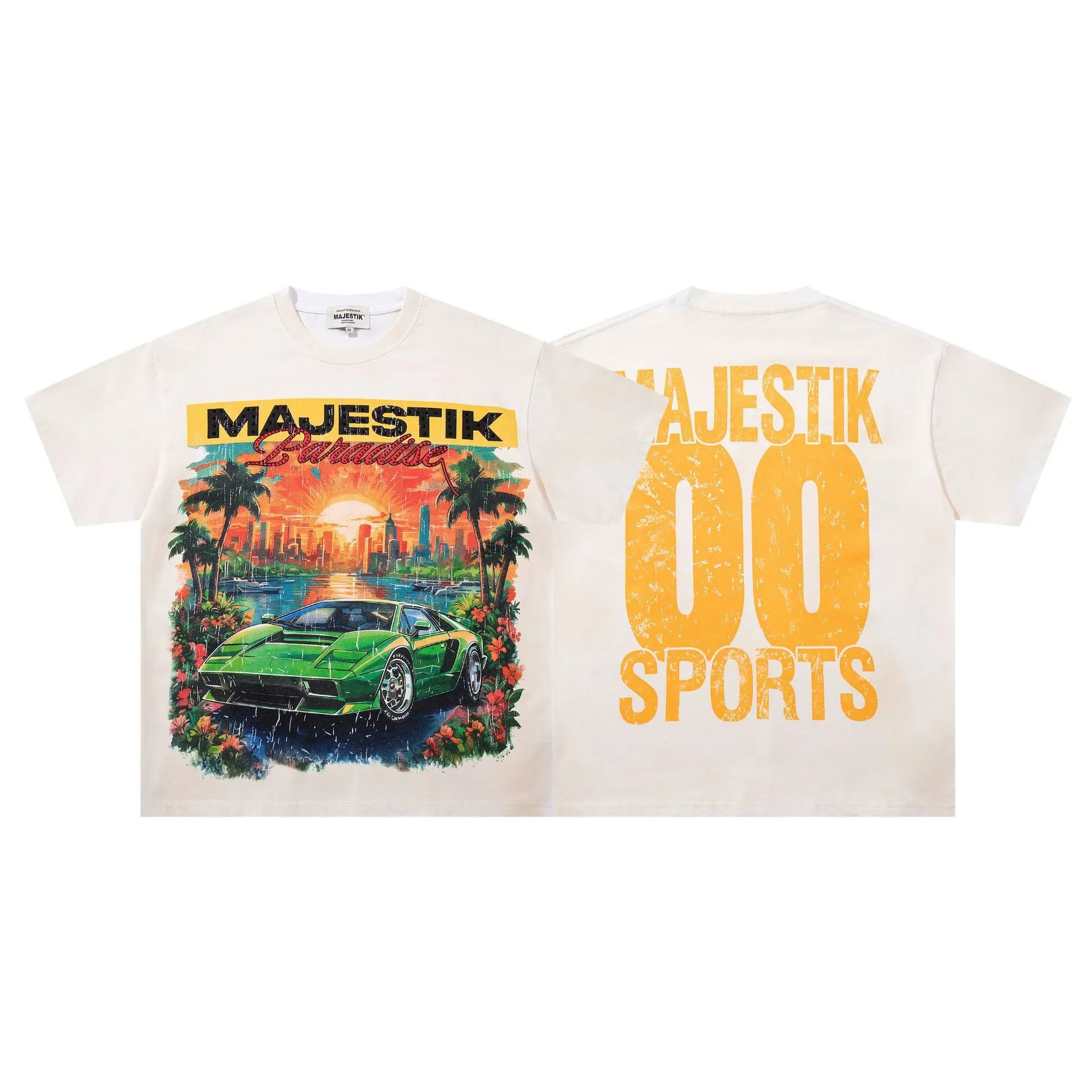 Design Majestik Racing Street Legends Oversized Graphic T-Shirt Black T-Shirts - 21