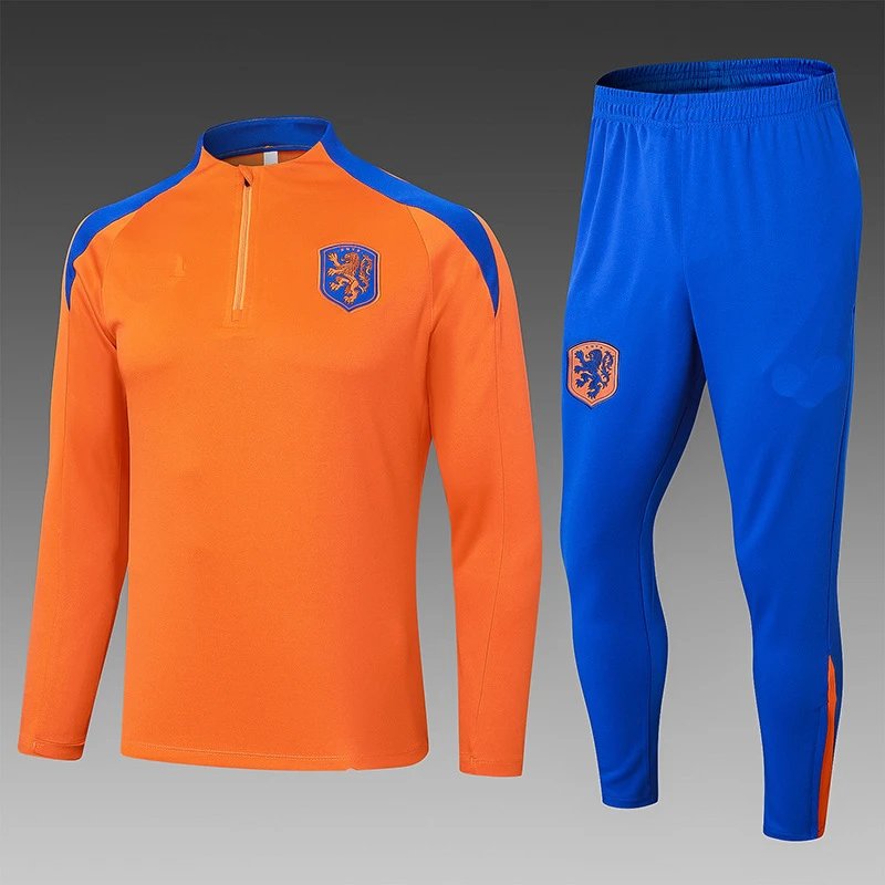 Juventus Training Tracksuit Navy Blue with Orange and Light Blue Accents - 27