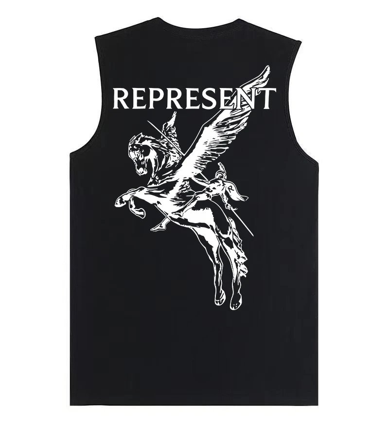 Represent Standing On The Shoulders Of Giants Sleeveless Top Olive Green Vest-Top - 6