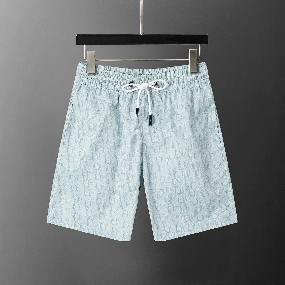 Moncler Swimwear Mesh-Lined Drawstring Swim Shorts — 28088 Light Green