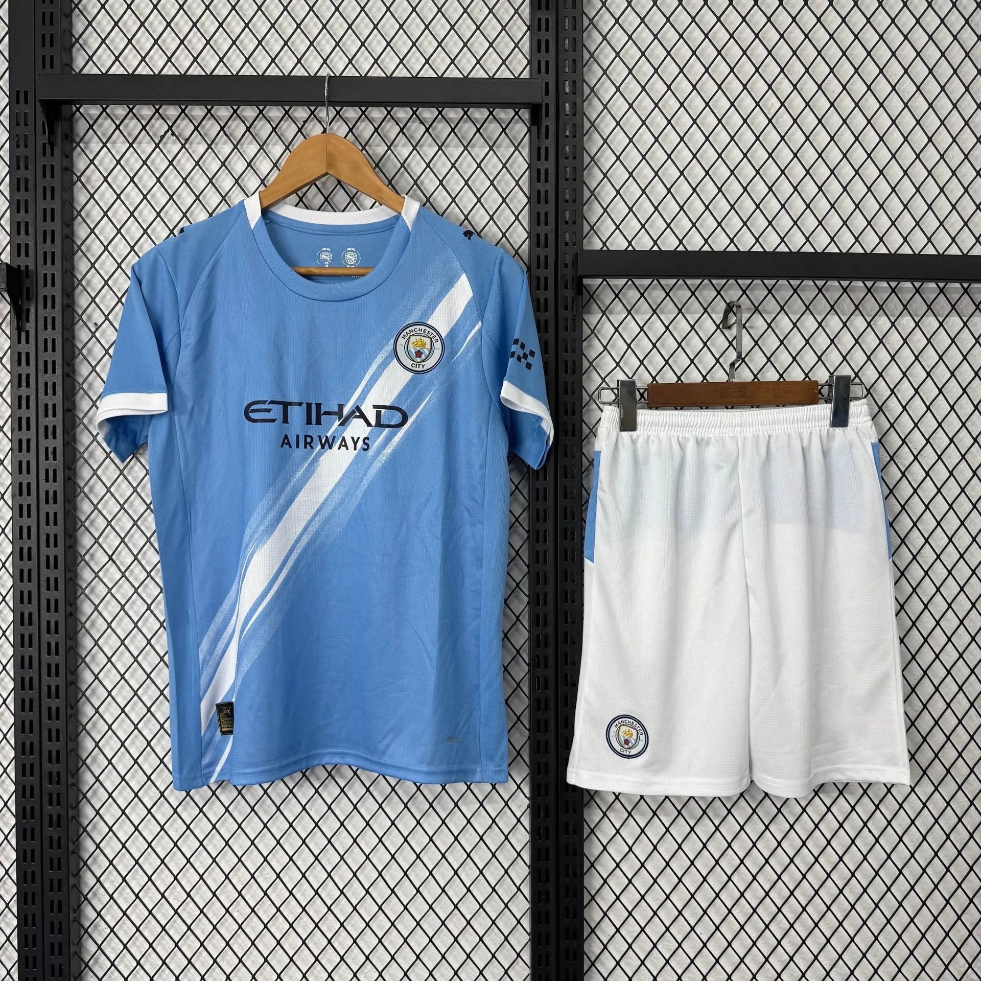Inter Milan 2023-24 Home Jersey Black / Blue Striped Football Kit - 12