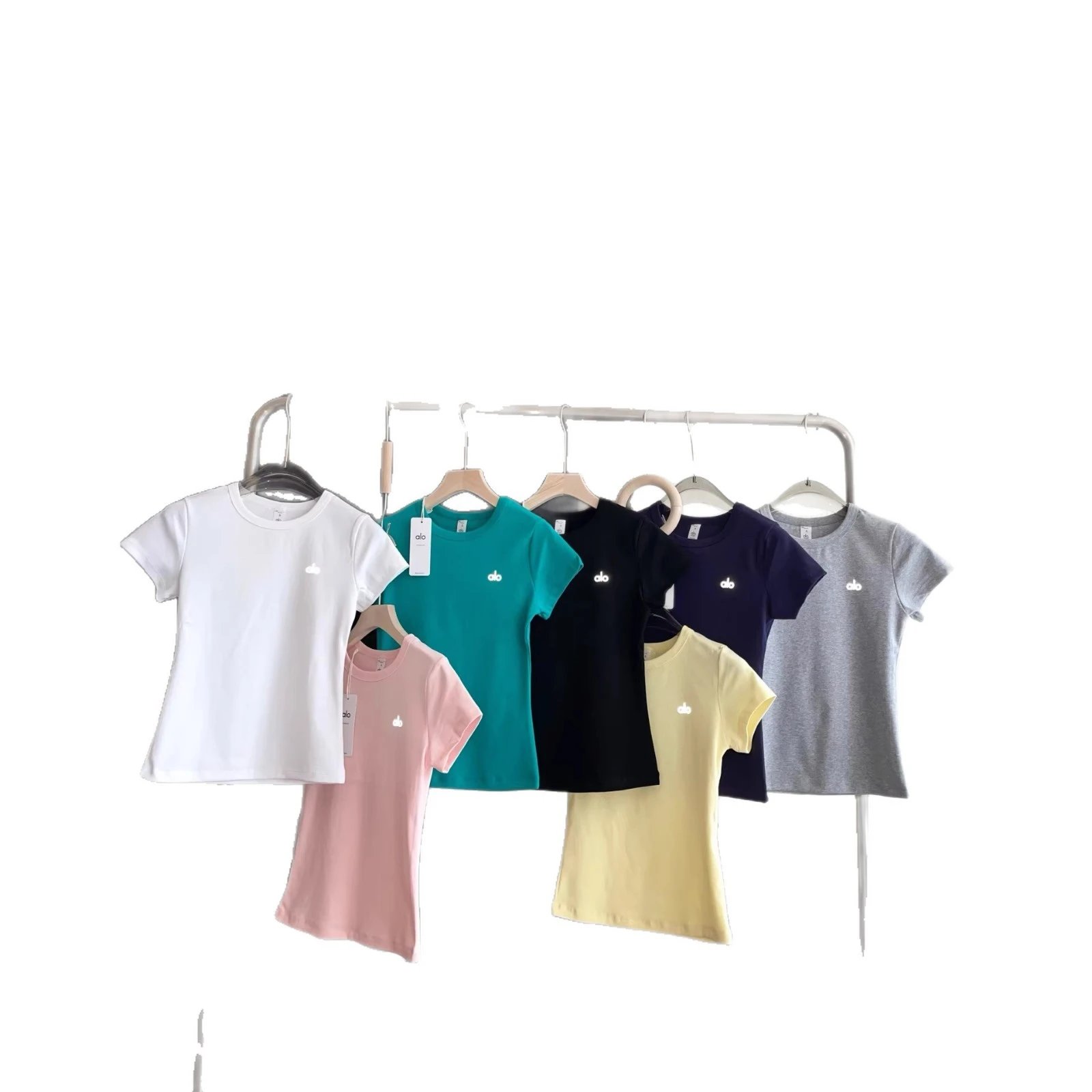 Alo Yoga T-Shirts Fitted Crewneck Short-Sleeve T-Shirt image 5