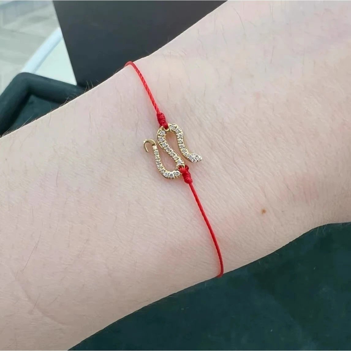 FRED Snake Diamond Bracelet Red Cord Bracelet - 3