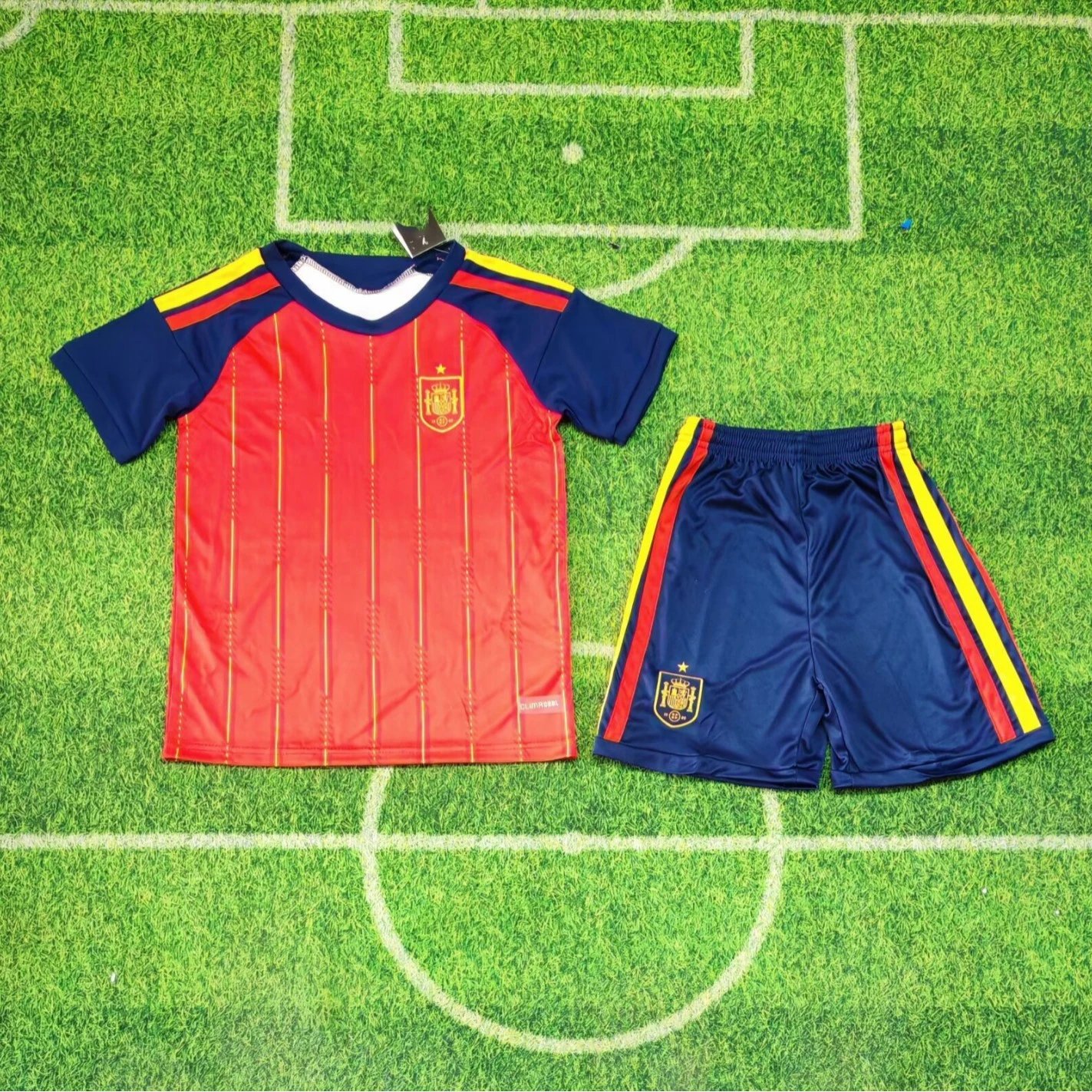 Real Madrid 1980s Retro Jersey and Shorts Set Blue and White - 3