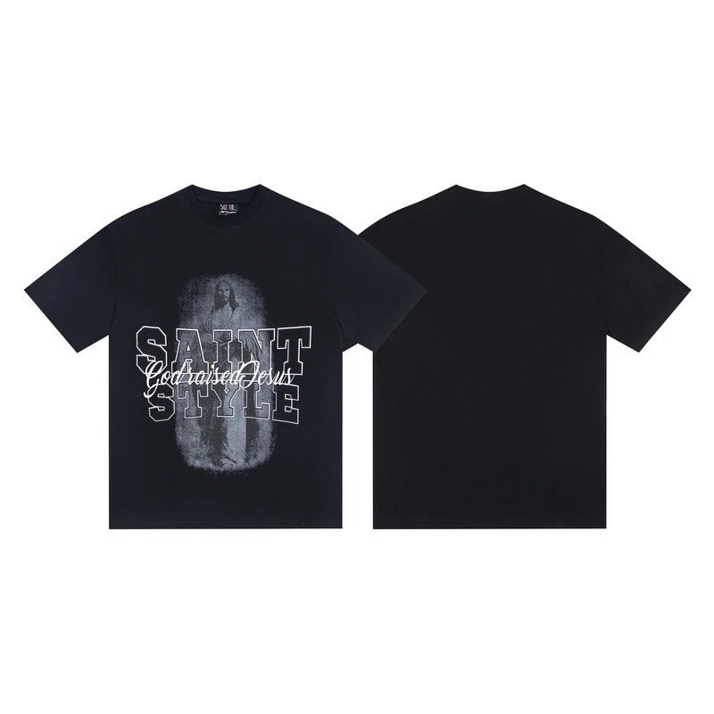 Saint Tears Saint Style Jesus Black T-Shirt - 11