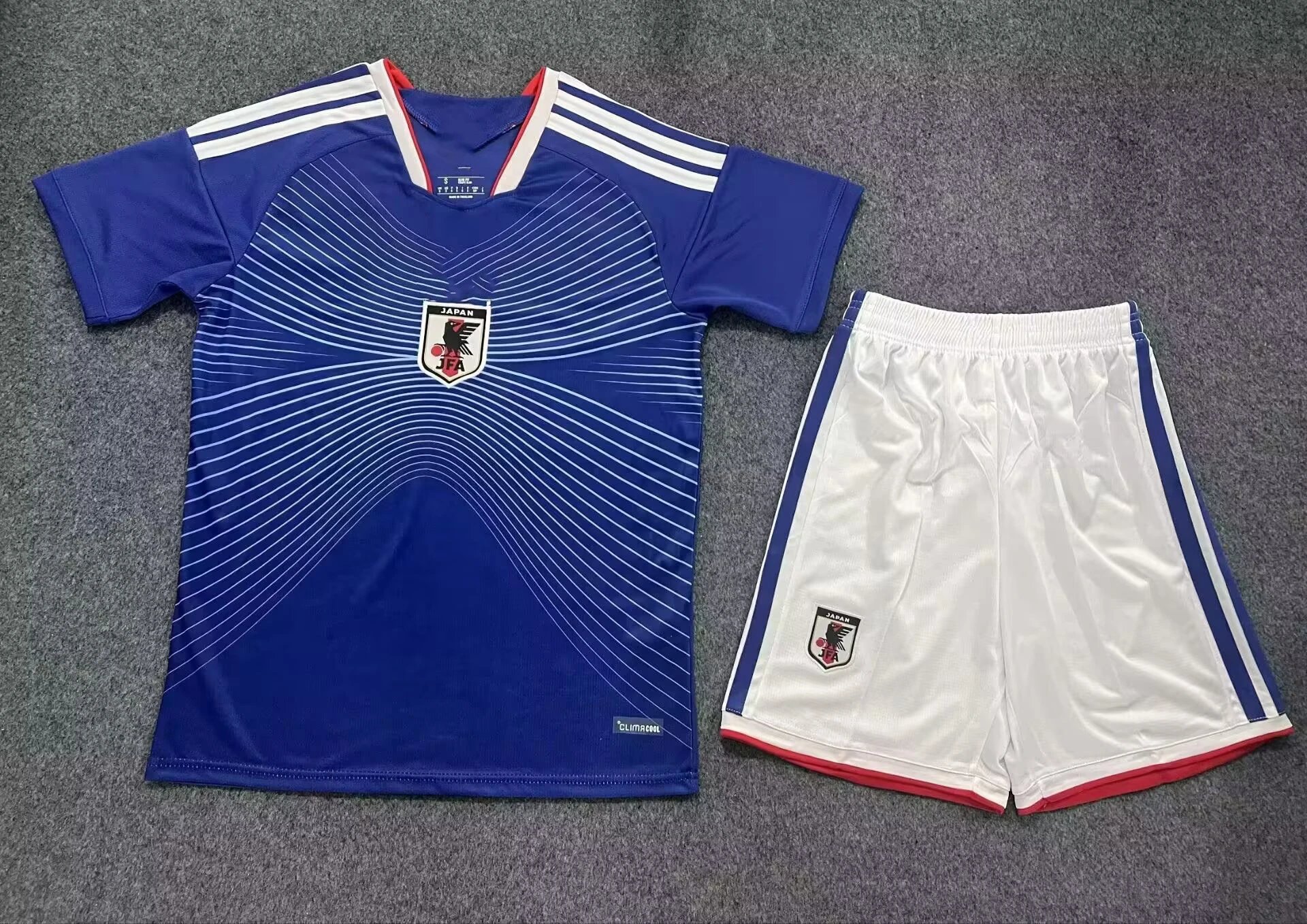 AFA Argentina National Team Home Kit White Blue Stripes Jersey and Black Shorts Sets - 18