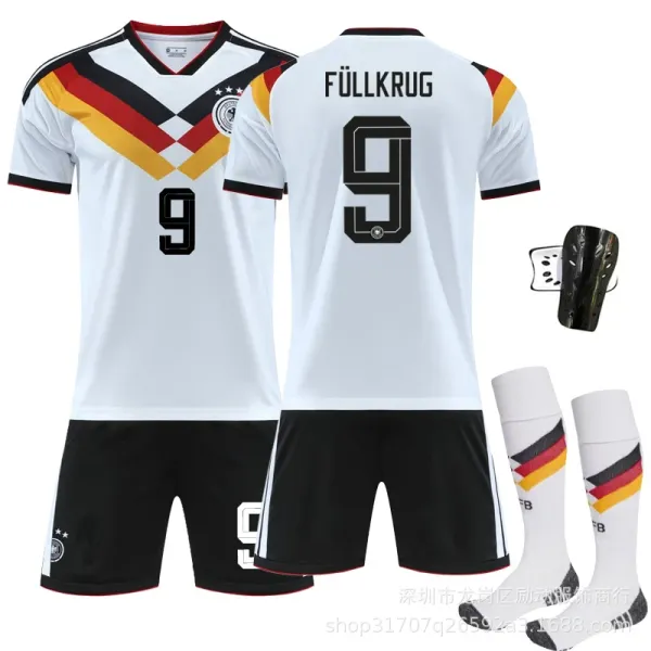 Design Germany National Team Inspired Soccer Jersey Set White / Black / Red / Yellow Jersey - 7
