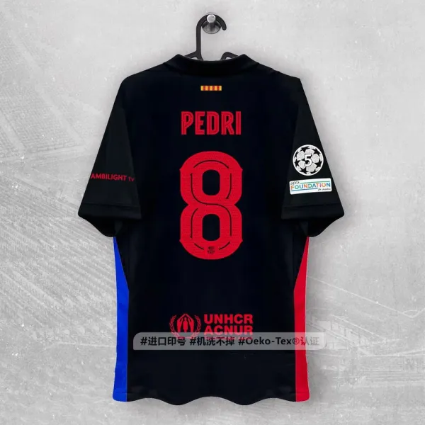 FC Barcelona 2023-24 Third Jersey Black Red Blue Jersey - 1