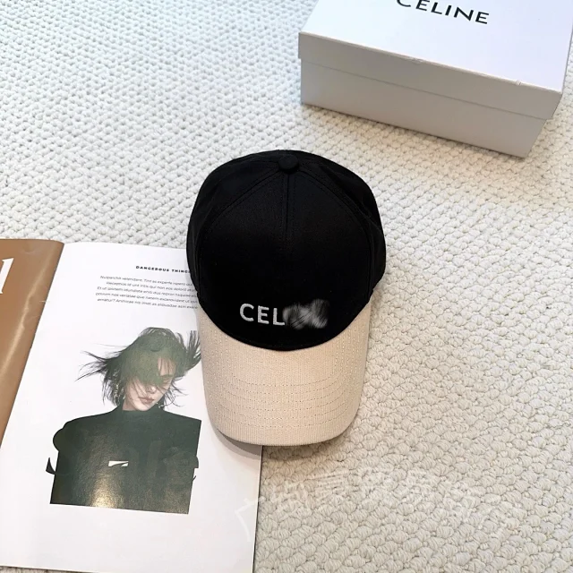 CELINE Hats Embroidered Logo Baseball Cap product detail image 7