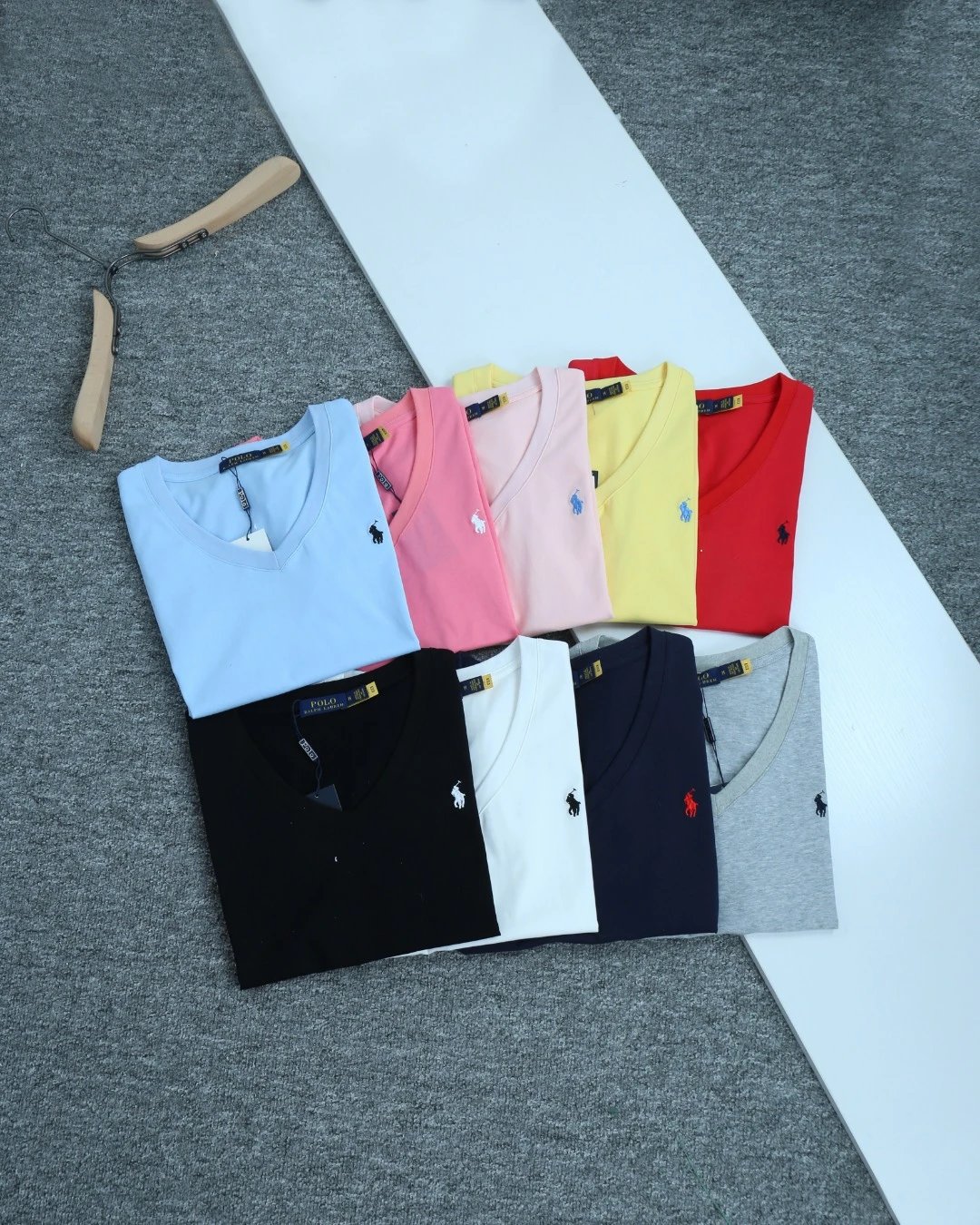 Polo Ralph Lauren V-Neck T-Shirt Navy - 5