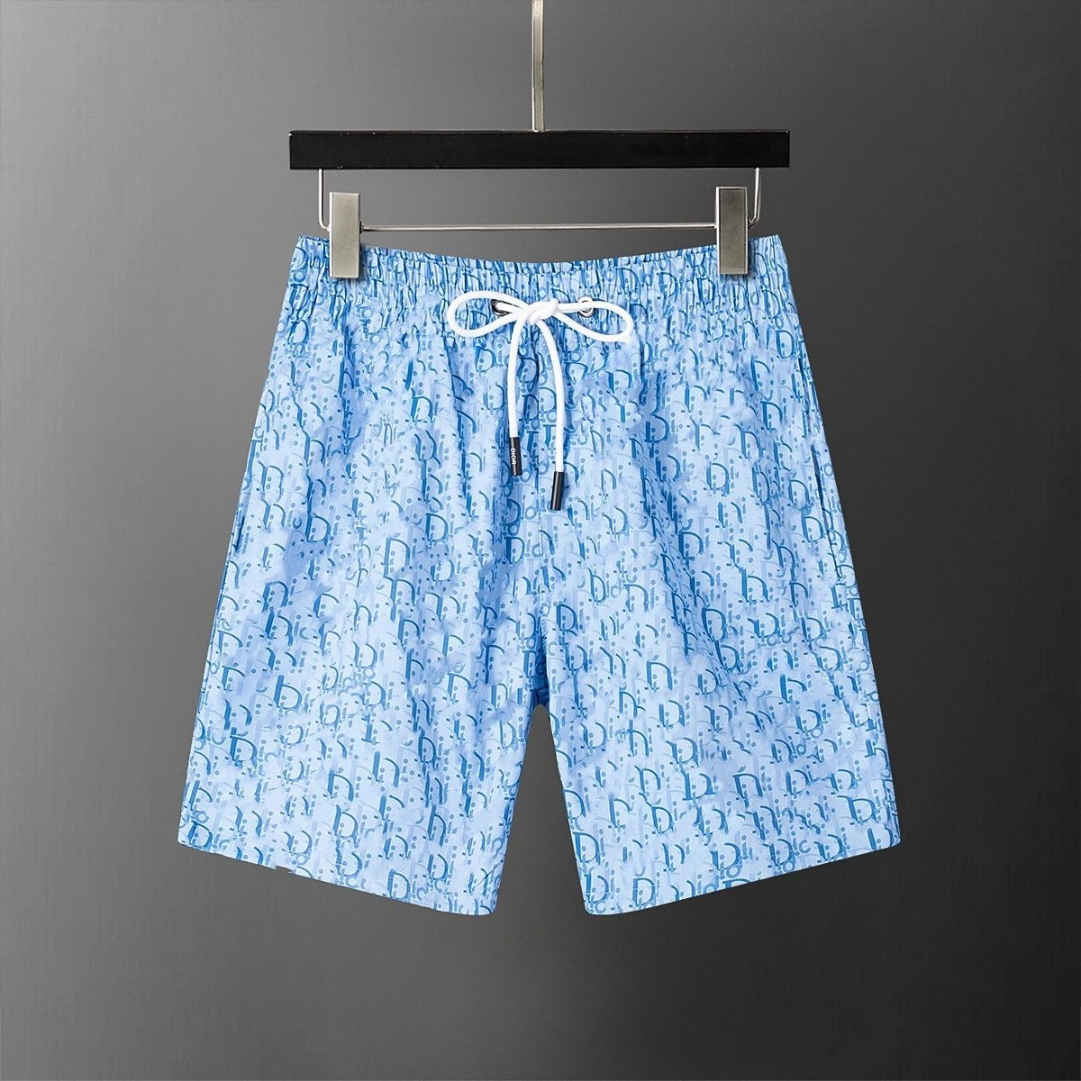 Moncler Swimwear Mesh-Lined Drawstring Swim Shorts — 28088 Sky Blue