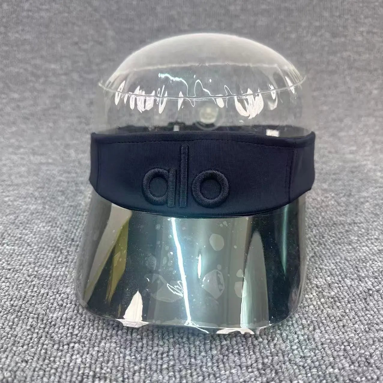 Alo Visor Cap White Silver Reflective Sun Visor Hats - 9